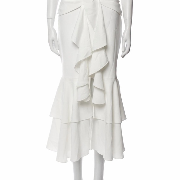 Pat Bo White Ruffle Skirt - Picture 2 of 7